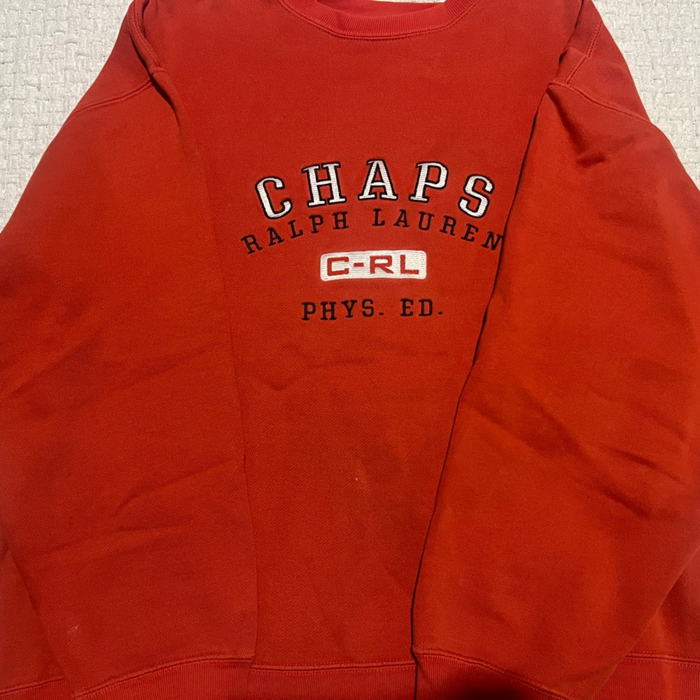 Ralph Lauren Chaps Orange Sweatshirt